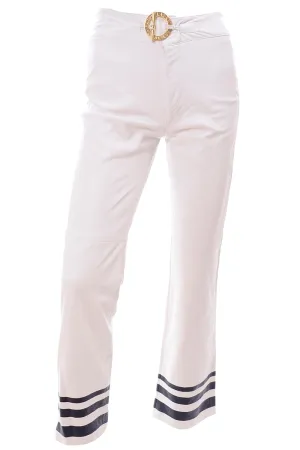 Ralph Lauren Nautical White Leather Pants w/ Original Tag