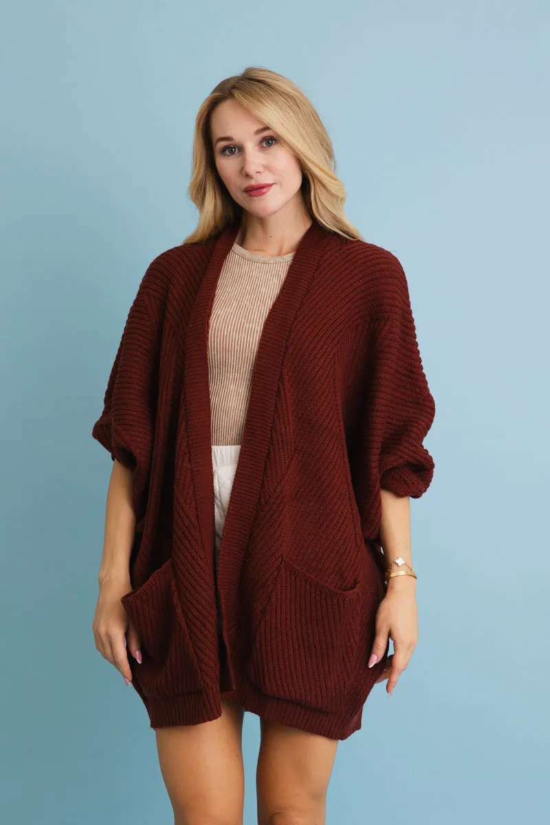 Ribbed Open-Front Knit Cardigan - Easy Layering 🧥