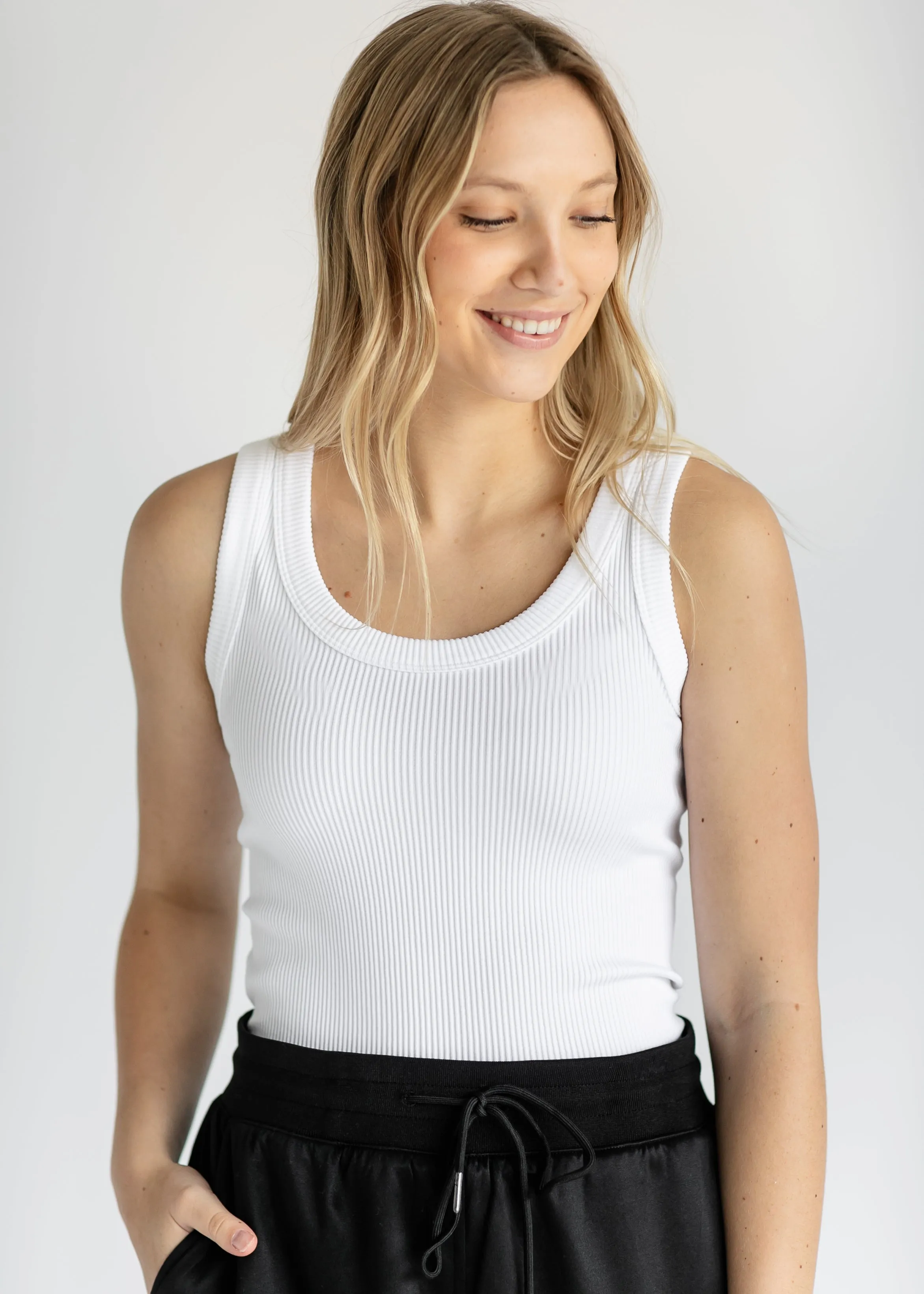 Ribbed Stretchy Reversible Layering Tank - FINAL SALE