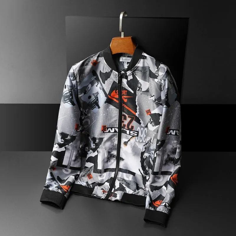 Sporty Scenes Printed Bomber Jacket