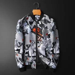 Sporty Scenes Printed Bomber Jacket