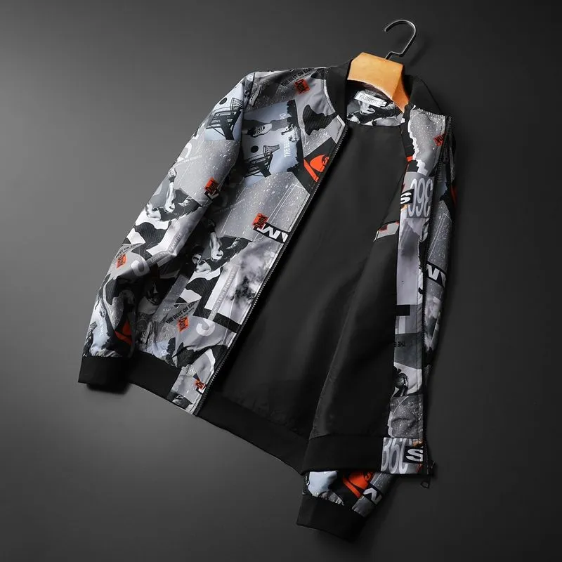 Sporty Scenes Printed Bomber Jacket