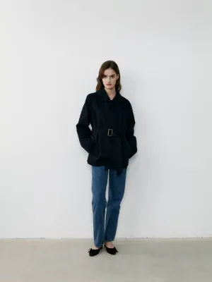 THE TAILORED TRENCH JACKET- NAVY