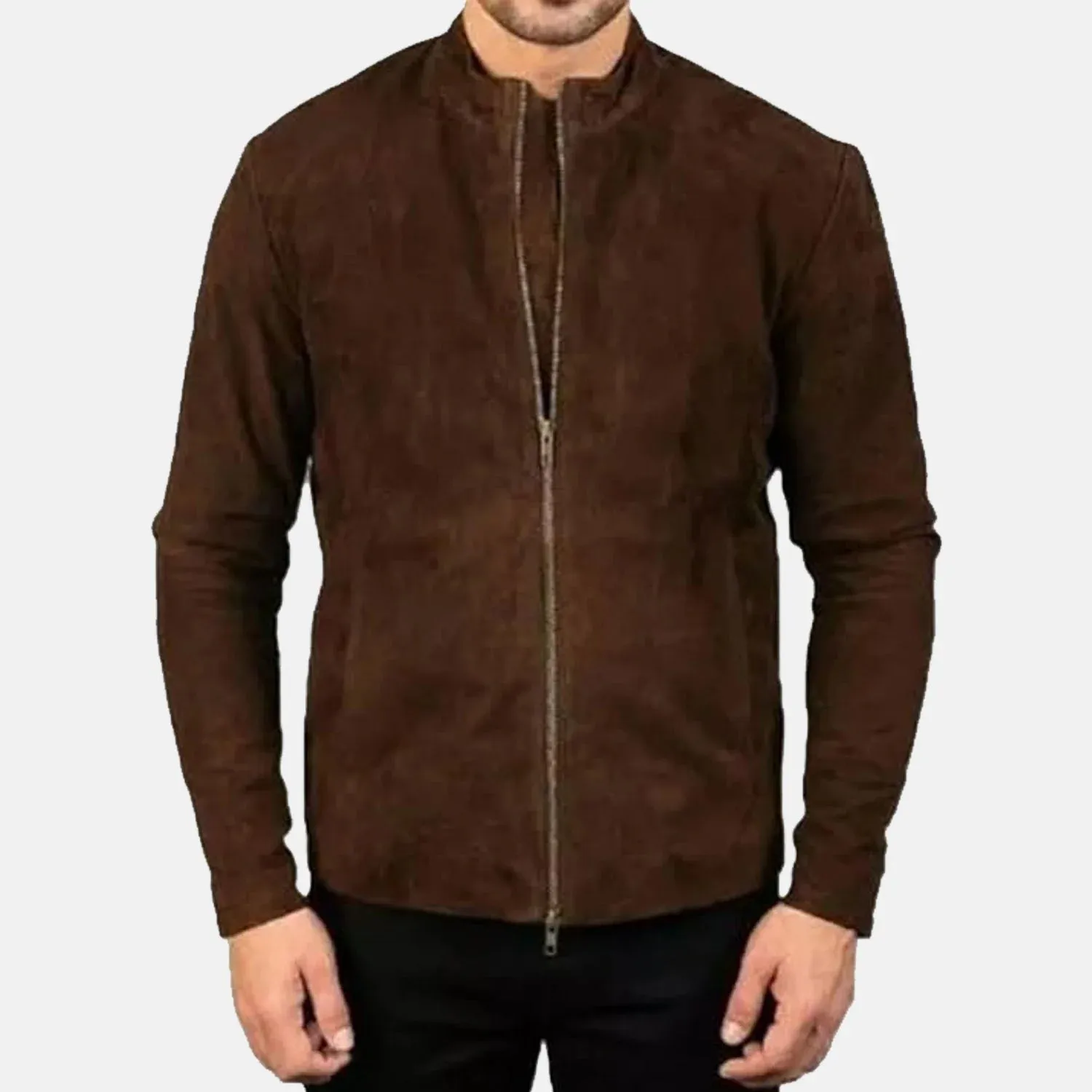 Thunderbolt Leather Bomber Jacket For Men