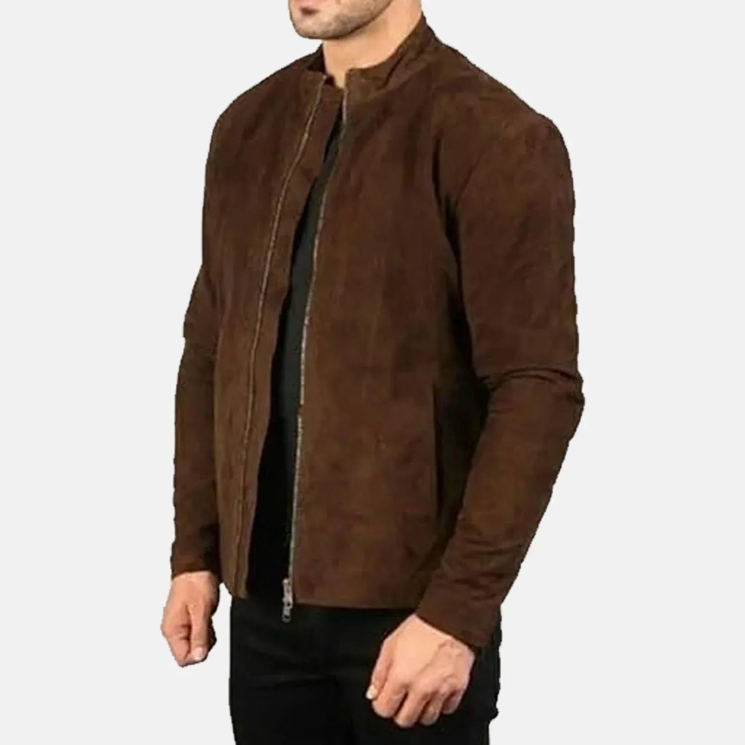 Thunderbolt Leather Bomber Jacket For Men