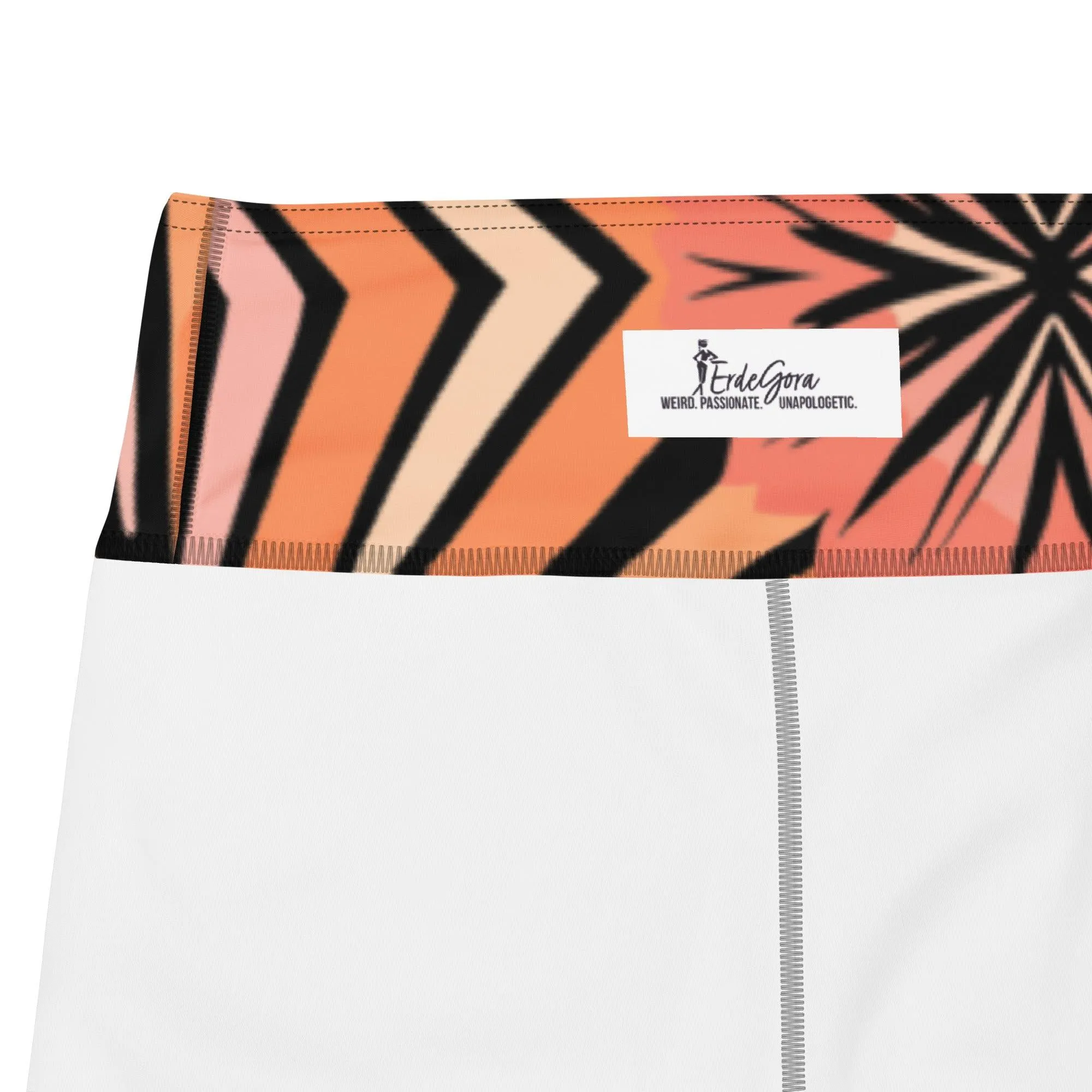 Tie-dye Yoga Shorts Peachy Tiger Shark