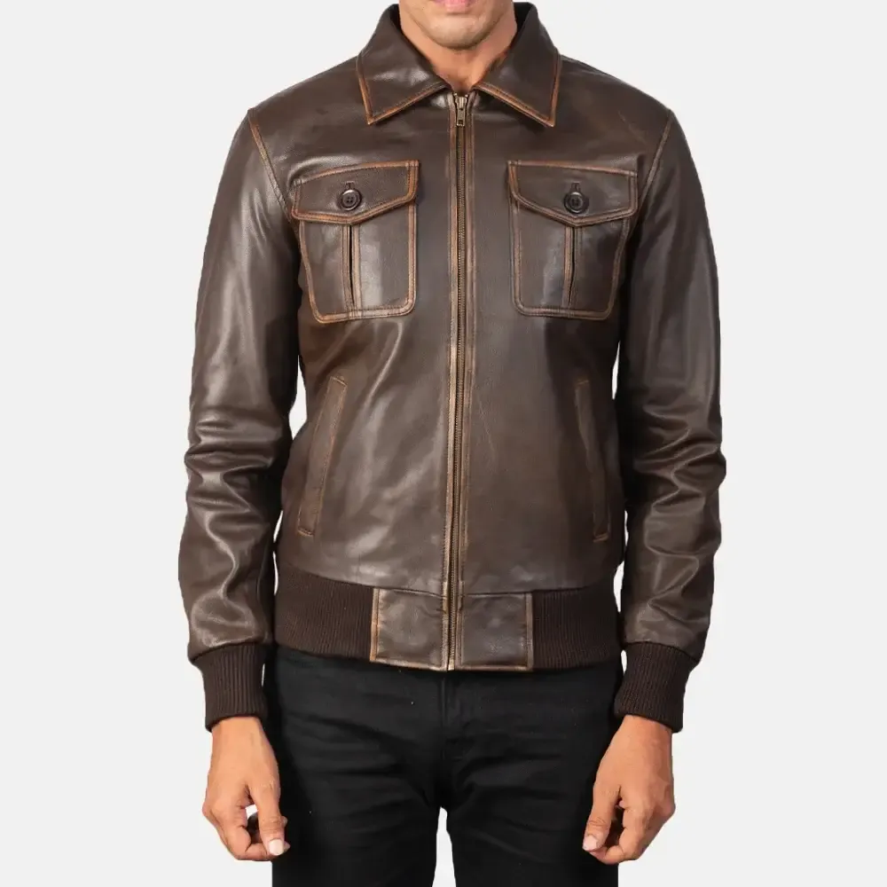 Urban Leather Jacket | Leather Bomber Jacket