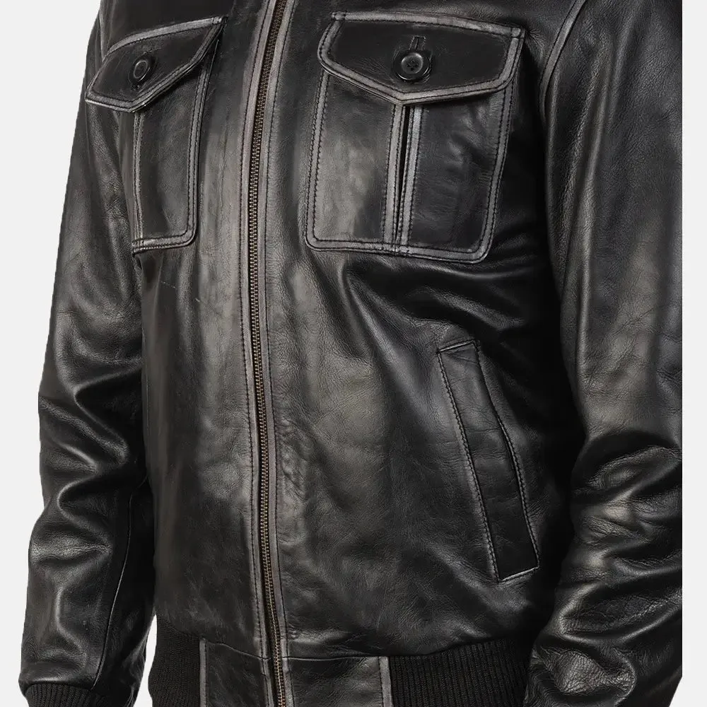 Urban Leather Jacket | Leather Bomber Jacket