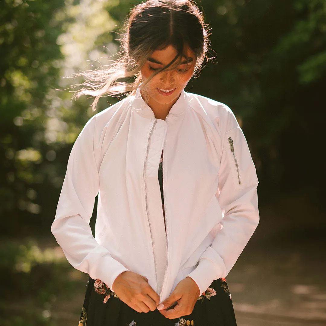 White Bomber Jacket