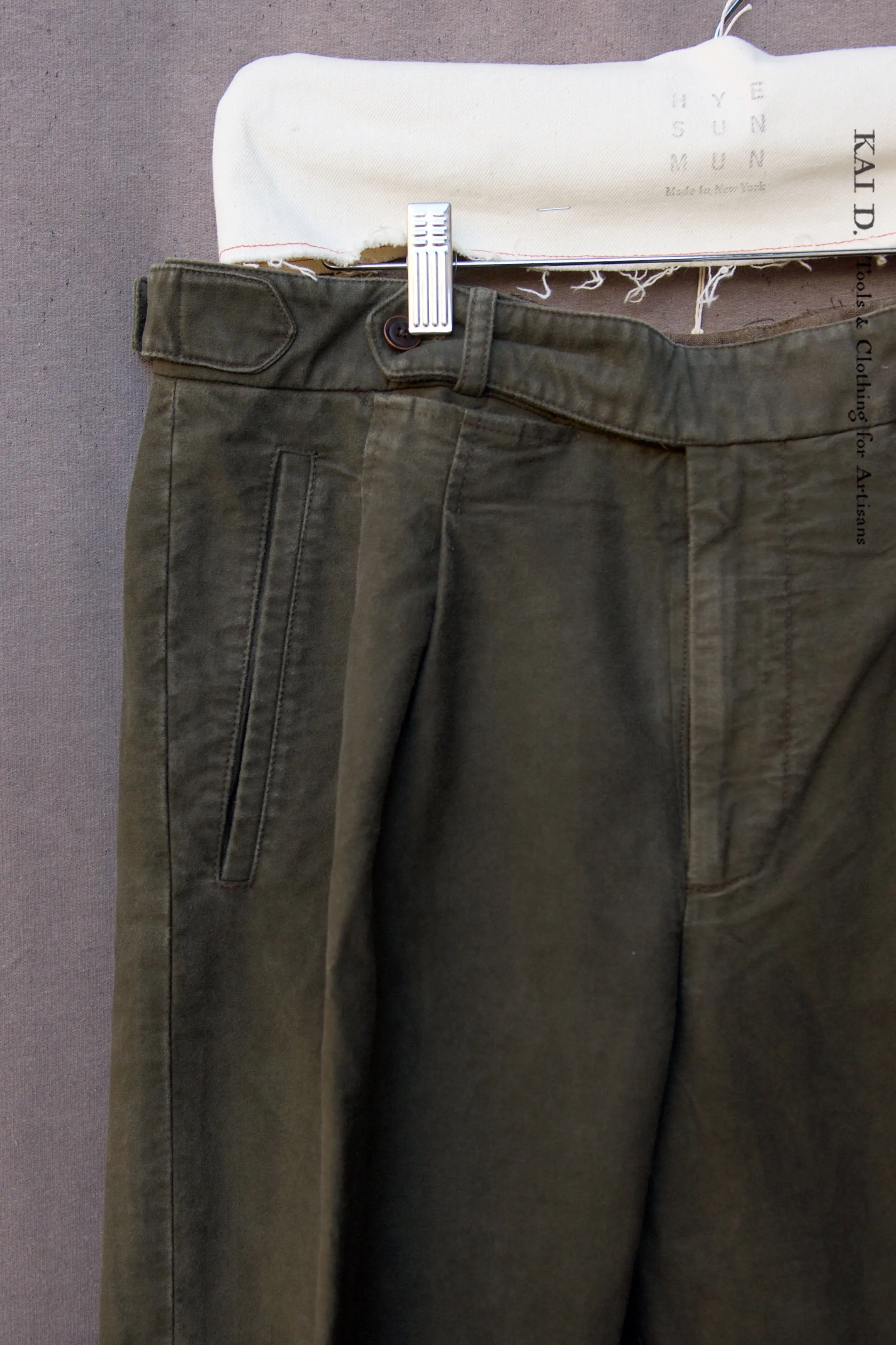 Wide Leg Matisse Pants - Olive Baby Moleskin - 30, 32, 34, 36