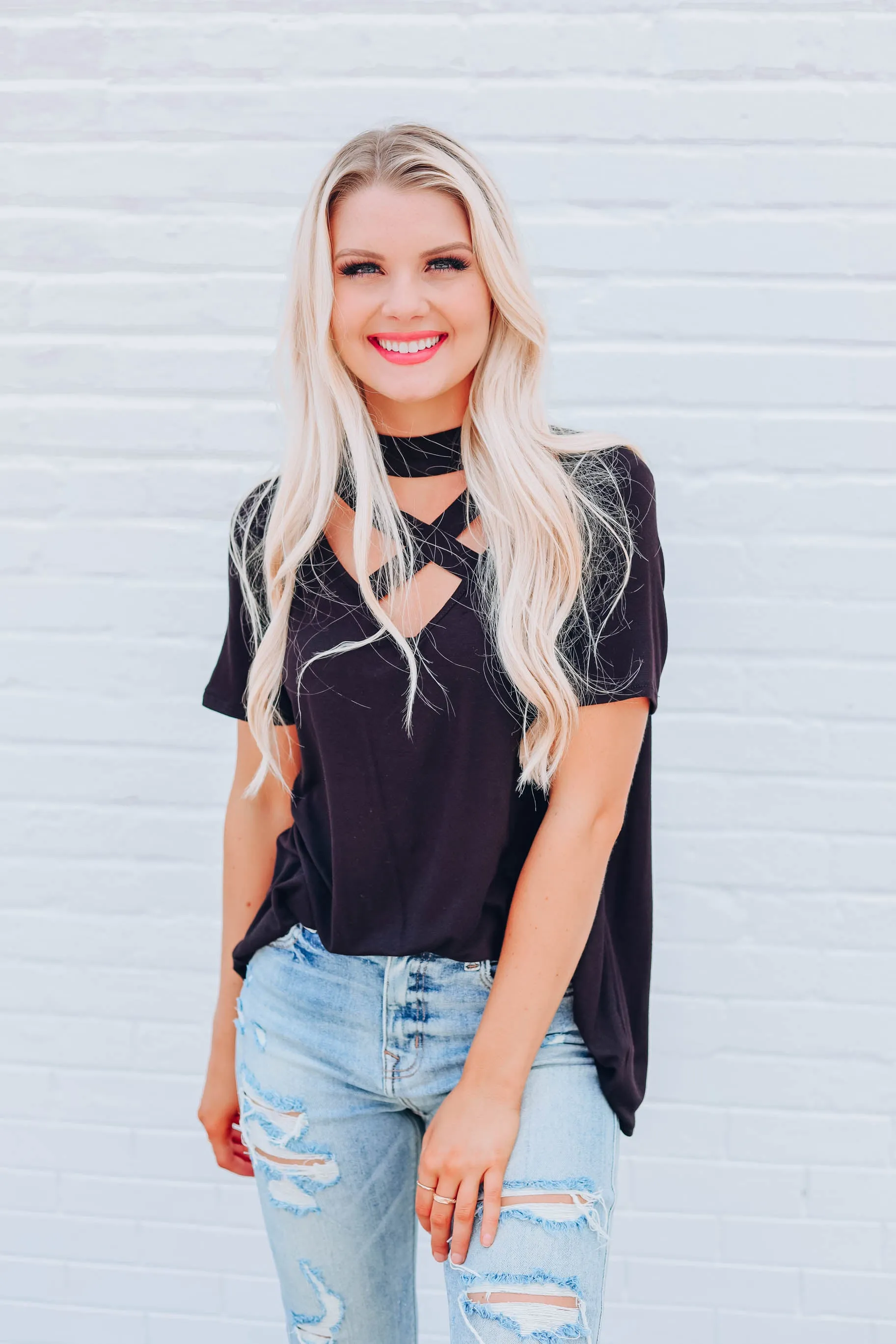 X Factor Choker Top - Black