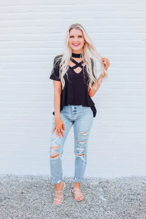 X Factor Choker Top - Black