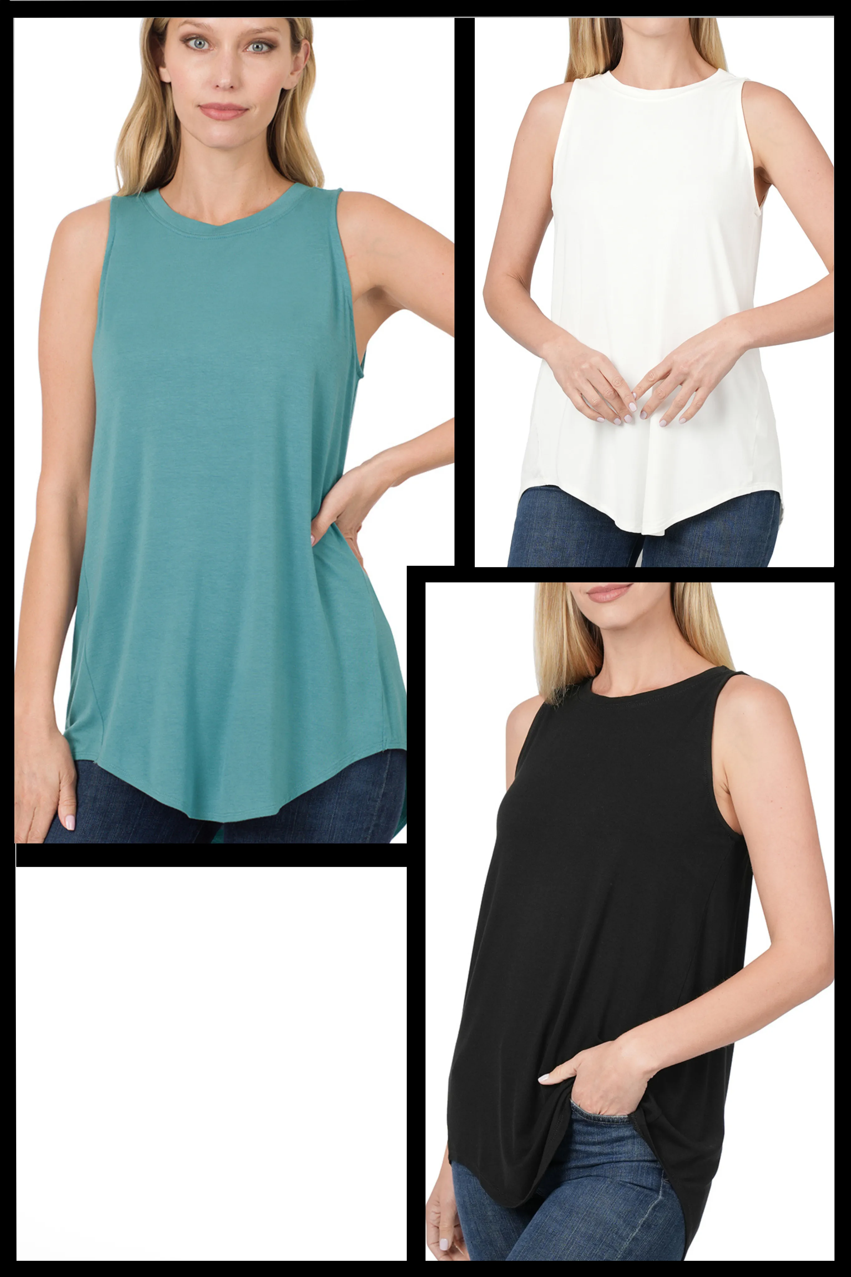 Zenana Luxe Round Neck Tank (S-3X)