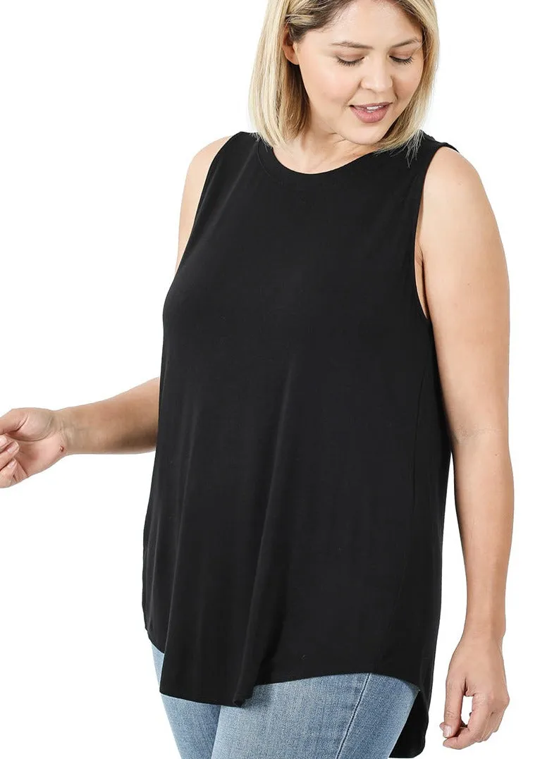 Zenana Luxe Round Neck Tank (S-3X)