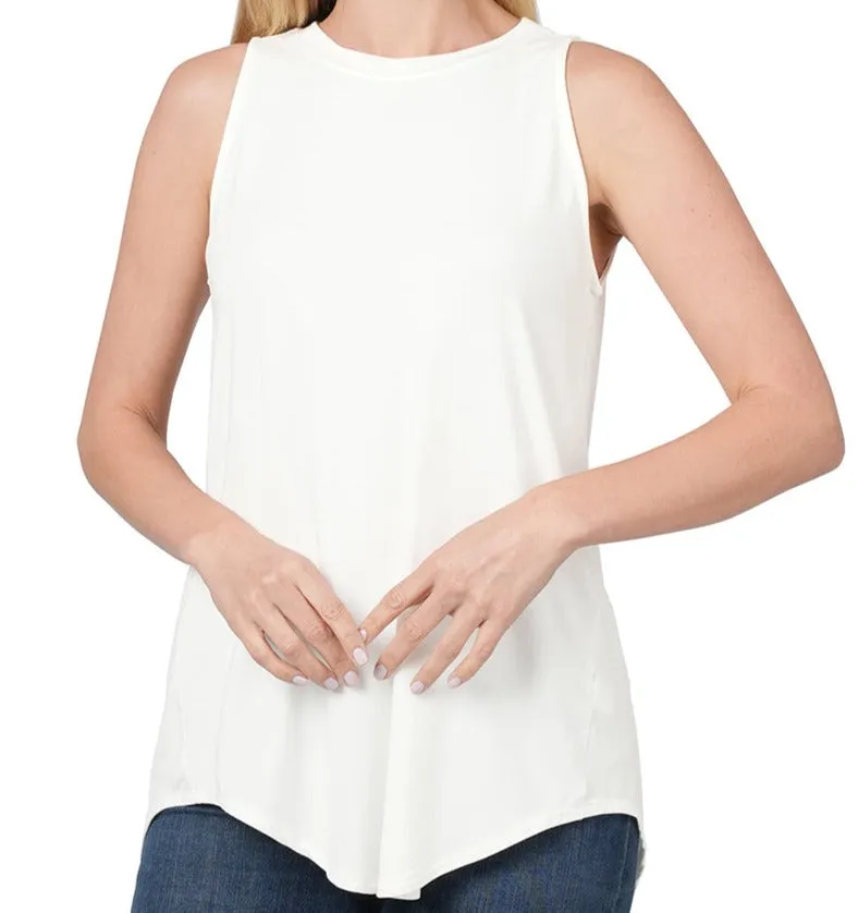 Zenana Luxe Round Neck Tank (S-3X)